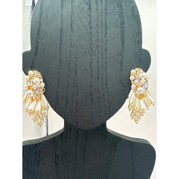 2/$24 Glam Streetwear Shiny Geometric Imitation Pearl & Rhinestone Dangle Drop - Picture 6 of 10